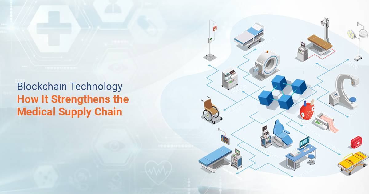 This Image is use to Blockchain technology blog is describe the how It Strengthens the medical supply chain.